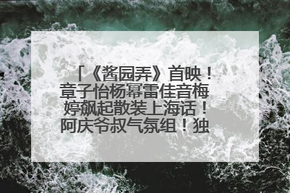《酱园弄》首映！章子怡杨幂雷佳音梅婷飙起散装上海话！阿庆爷叔气氛组！独独没见他……