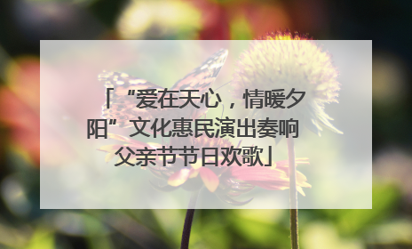 “爱在天心，情暖夕阳”文化惠民演出奏响父亲节节日欢歌