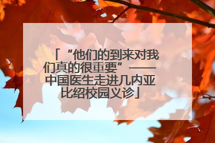 “他们的到来对我们真的很重要”——中国医生走进几内亚比绍校园义诊