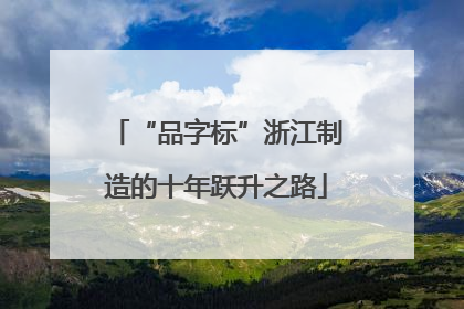 “品字标”浙江制造的十年跃升之路