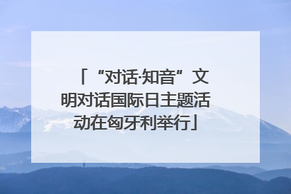 “对话·知音”文明对话国际日主题活动在匈牙利举行