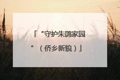 “守护朱鹮家园”（侨乡新貌）
