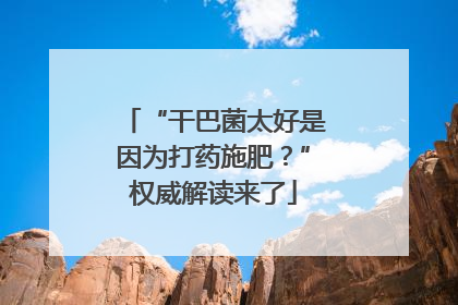 “干巴菌太好是因为打药施肥？”权威解读来了