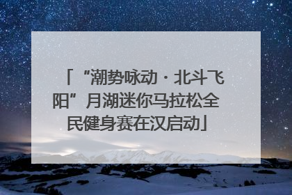 “潮势咏动・北斗飞阳”月湖迷你马拉松全民健身赛在汉启动