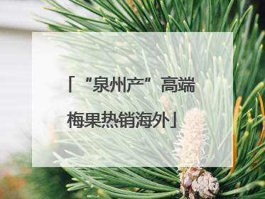“泉州产”高端梅果热销海外