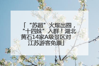 “苏超”火爆出圈，“十四妹”入群！湖北黄石14家A级景区对江苏游客免票