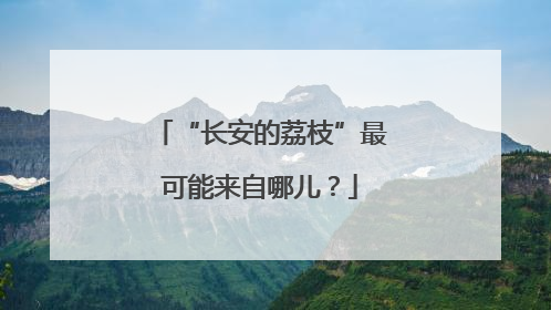 “长安的荔枝”最可能来自哪儿？