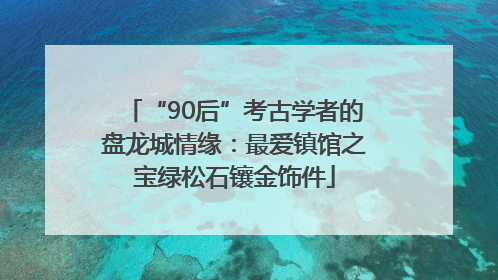 “90后”考古学者的盘龙城情缘：最爱镇馆之宝绿松石镶金饰件