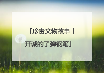 珍贵文物故事丨开诚的子弹钢笔