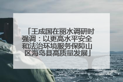 王成国在丽水调研时强调：以更高水平安全和法治环境服务保障山区海岛县高质量发展