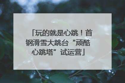 玩的就是心跳！首钢滑雪大跳台“顽酷心跳塔”试运营