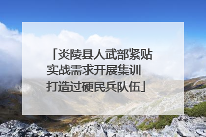 炎陵县人武部紧贴实战需求开展集训 打造过硬民兵队伍