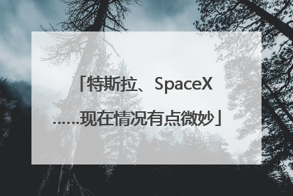 特斯拉、SpaceX……现在情况有点微妙