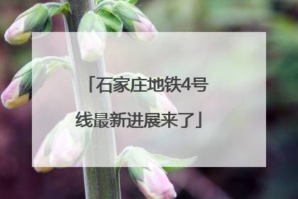 石家庄地铁4号线最新进展来了