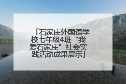 石家庄外国语学校七年级4班“我爱石家庄”社会实践活动成果展示