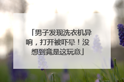 男子发现洗衣机异响，打开被吓晕！没想到竟是这玩意