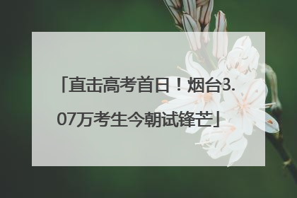 直击高考首日！烟台3.07万考生今朝试锋芒