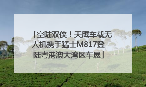 空陆双侠！天鹰车载无人机携手猛士M817登陆粤港澳大湾区车展