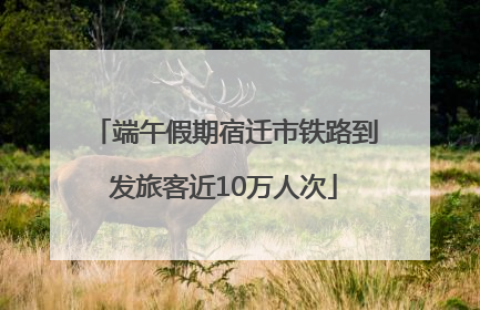 端午假期宿迁市铁路到发旅客近10万人次