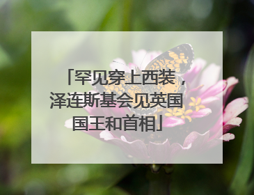 罕见穿上西装，泽连斯基会见英国国王和首相
