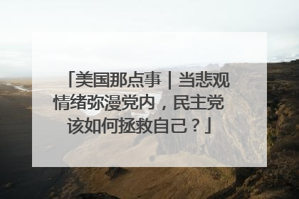 美国那点事｜当悲观情绪弥漫党内，民主党该如何拯救自己？