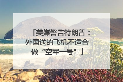美媒警告特朗普：外国送的飞机不适合做“空军一号”