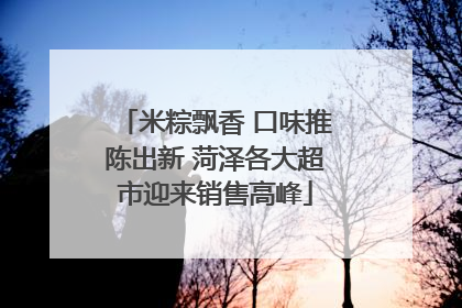 米粽飘香 口味推陈出新 菏泽各大超市迎来销售高峰