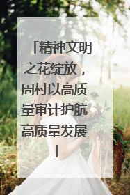 精神文明之花绽放，周村以高质量审计护航高质量发展