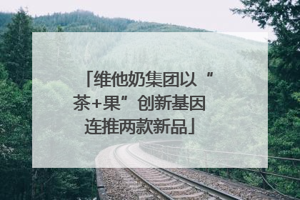 维他奶集团以“茶+果”创新基因连推两款新品
