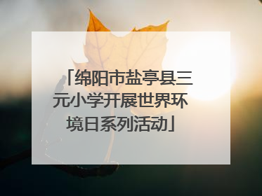绵阳市盐亭县三元小学开展世界环境日系列活动