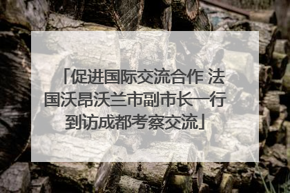 促进国际交流合作 法国沃昂沃兰市副市长一行到访成都考察交流