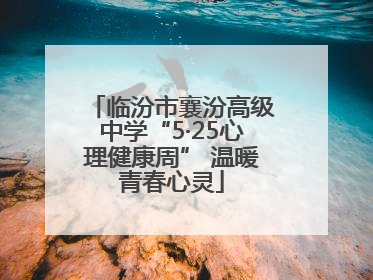 临汾市襄汾高级中学“5·25心理健康周” 温暖青春心灵