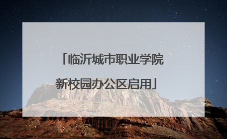 临沂城市职业学院新校园办公区启用