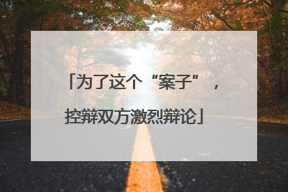 为了这个“案子”，控辩双方激烈辩论