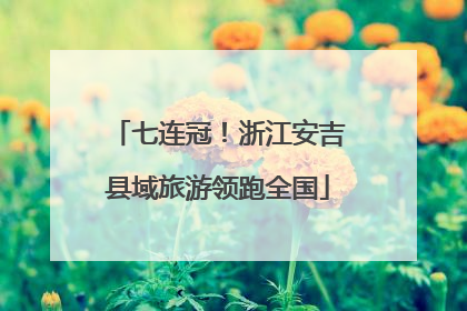 七连冠！浙江安吉县域旅游领跑全国