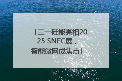 三一硅能亮相2025 SNEC展，智能微网成焦点
