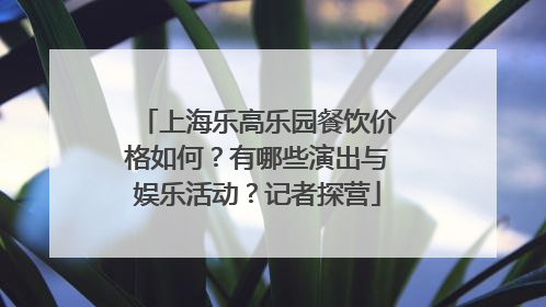 上海乐高乐园餐饮价格如何？有哪些演出与娱乐活动？记者探营