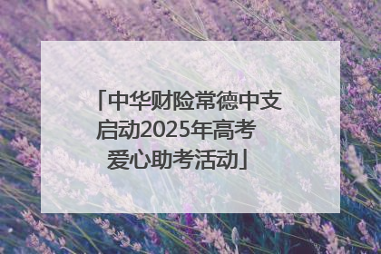 中华财险常德中支启动2025年高考爱心助考活动