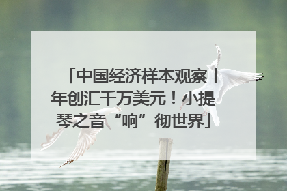 中国经济样本观察丨年创汇千万美元！小提琴之音“响”彻世界