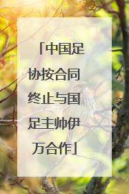 中国足协按合同终止与国足主帅伊万合作
