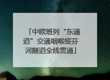 中欧班列“东通道”交通咽喉绥芬河隧道全线贯通