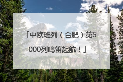 中欧班列（合肥）第5000列鸣笛起航！