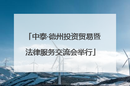 中泰·德州投资贸易暨法律服务交流会举行