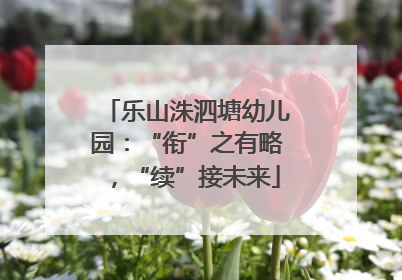 乐山洙泗塘幼儿园：“衔”之有略，“续”接未来