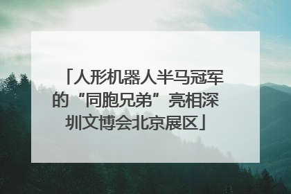 人形机器人半马冠军的“同胞兄弟”亮相深圳文博会北京展区