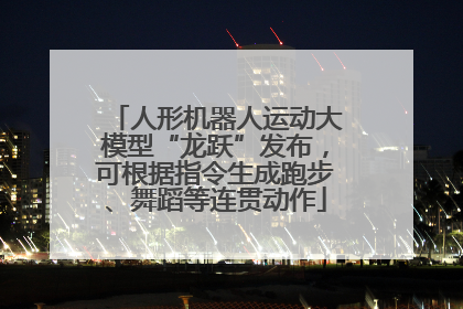 人形机器人运动大模型“龙跃”发布，可根据指令生成跑步、舞蹈等连贯动作