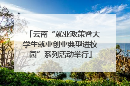 云南“就业政策暨大学生就业创业典型进校园”系列活动举行