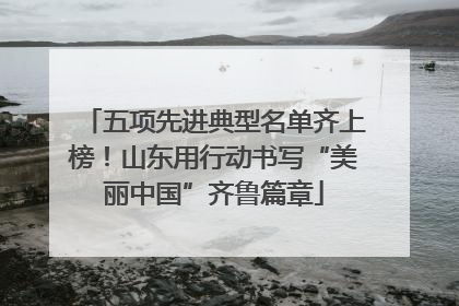 五项先进典型名单齐上榜！山东用行动书写“美丽中国”齐鲁篇章