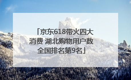 京东618带火四大消费 湖北购物用户数全国排名第9名