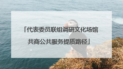 代表委员联组调研文化场馆 共商公共服务提质路径